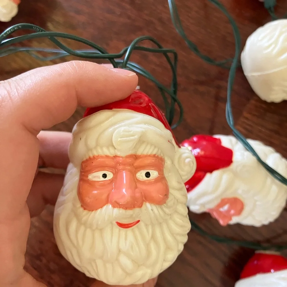 Vintage Christmas Santa Claus Large blow mold Christmas lights